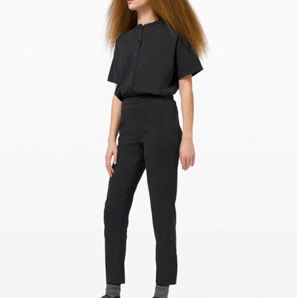 Lululemon Perfectly Poised Jumpsuit Black /Navy - size 4 - Picture 3 of 7